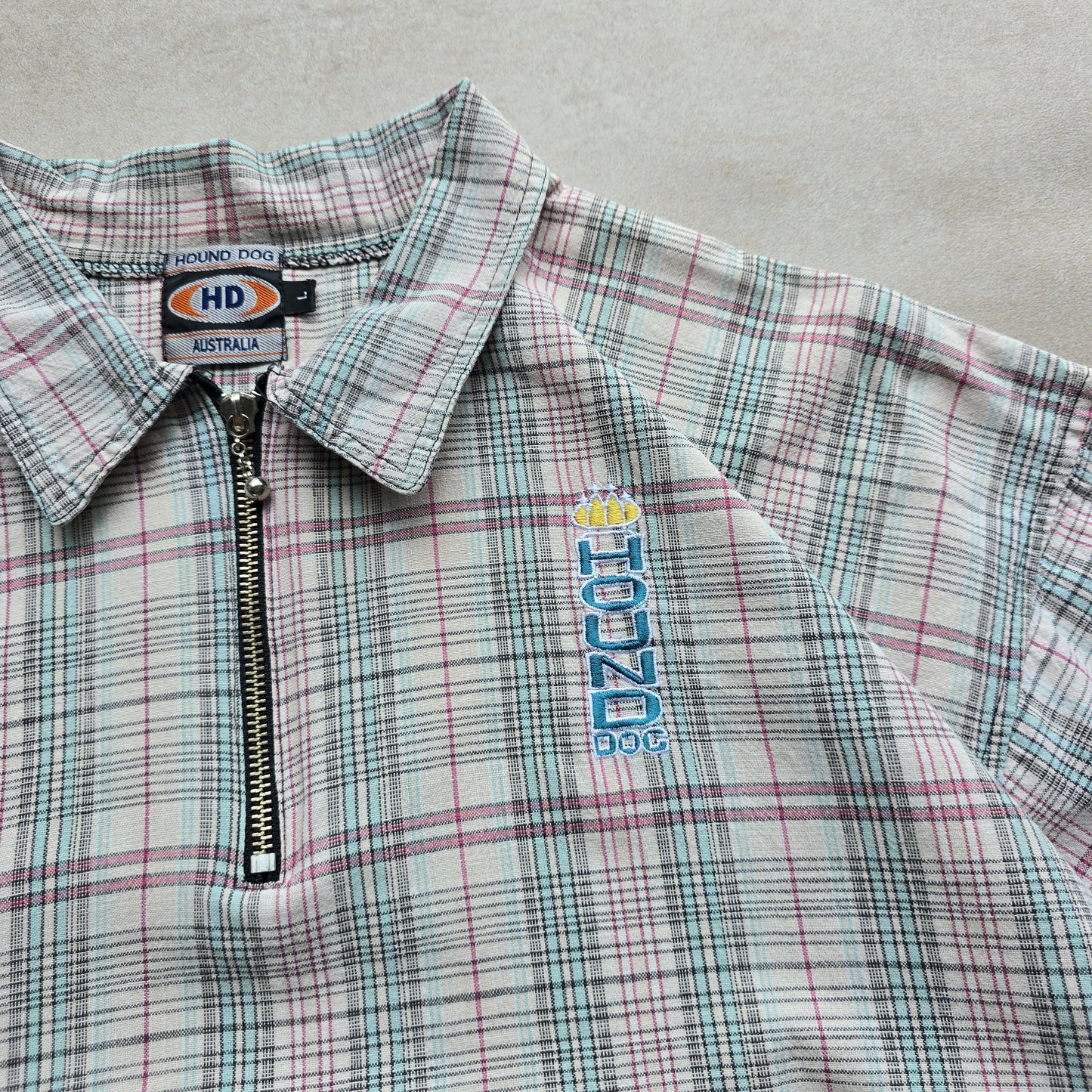 Vintage Hound Dog Australia 1/4 Zip Shirt - XL