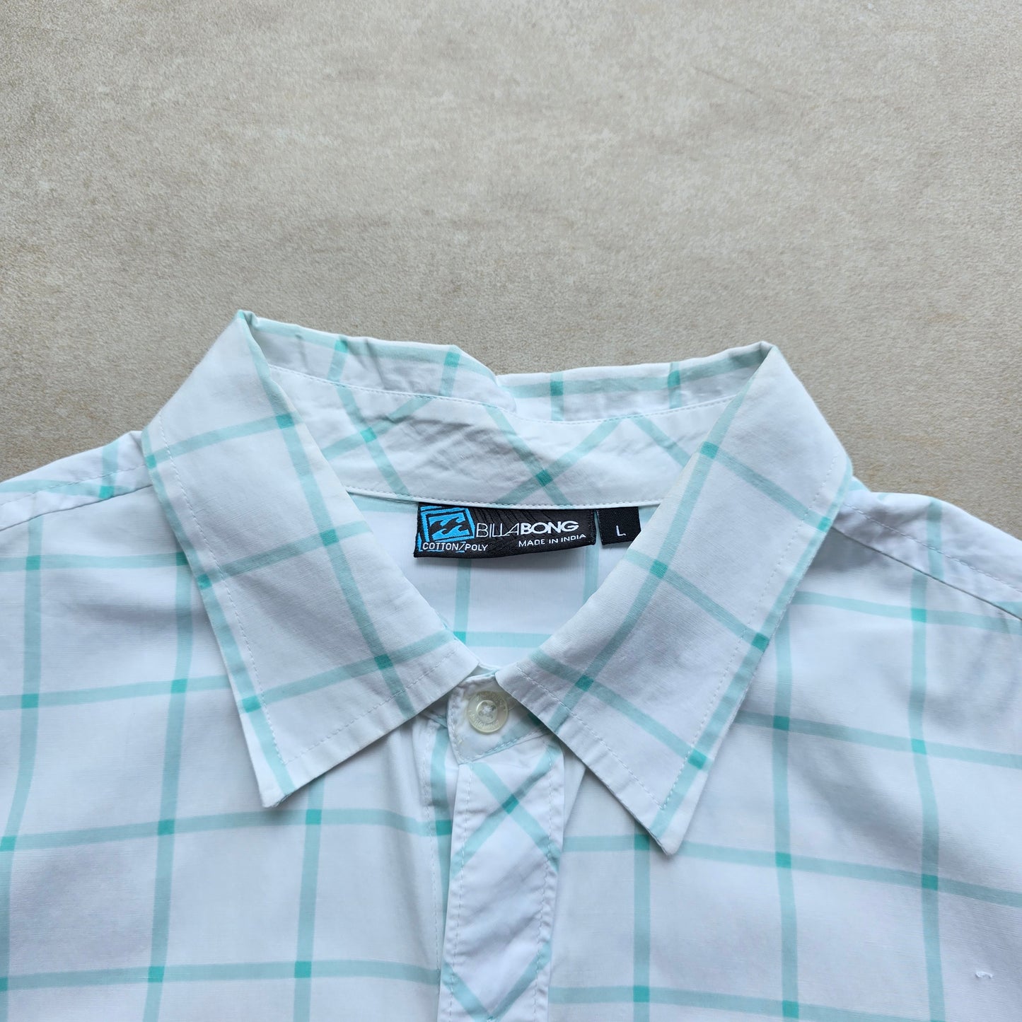 Vintage Billabong Check Short Sleeve Button Up Shirt - L/XL
