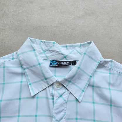 Vintage Billabong Check Short Sleeve Button Up Shirt - L/XL