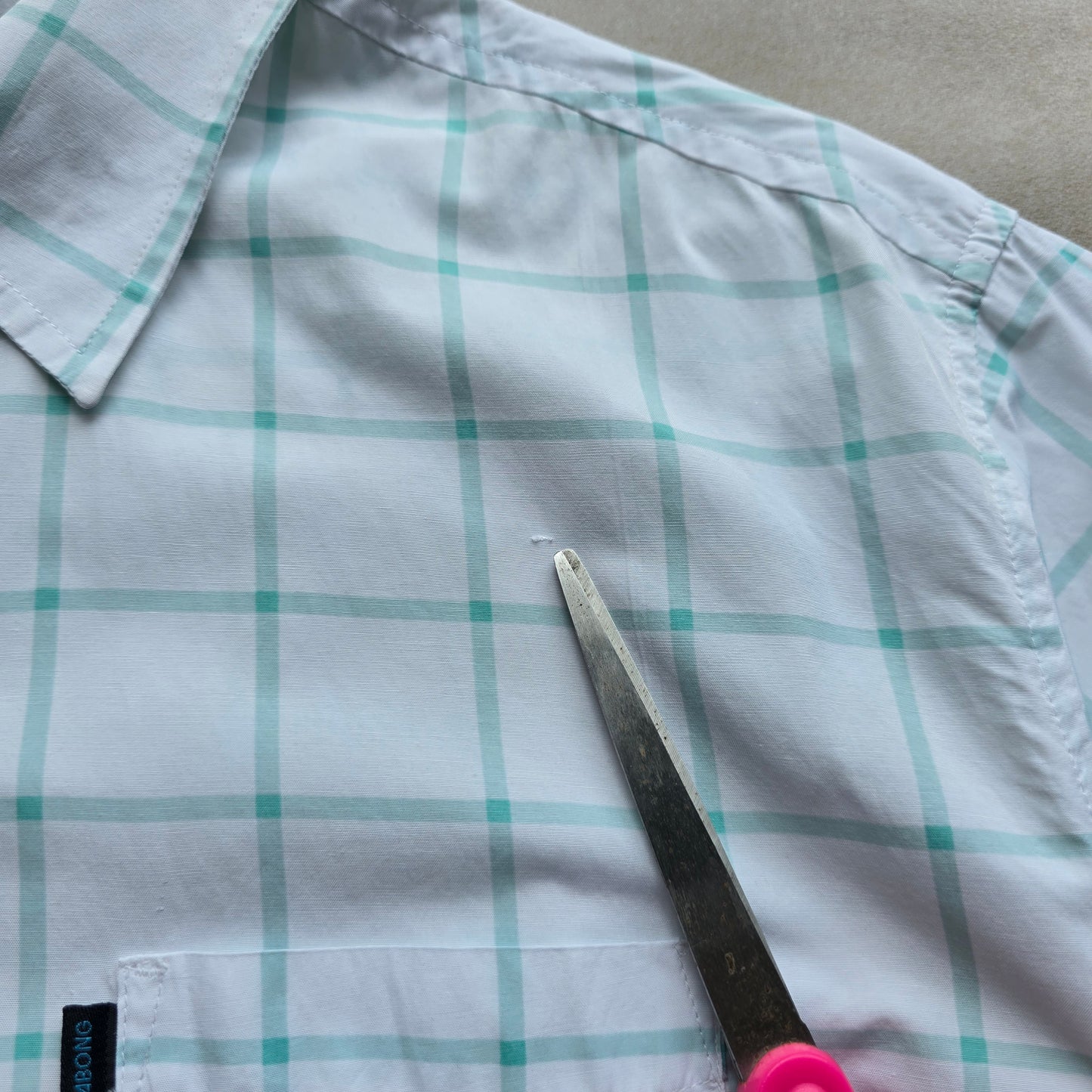 Vintage Billabong Check Short Sleeve Button Up Shirt - L/XL