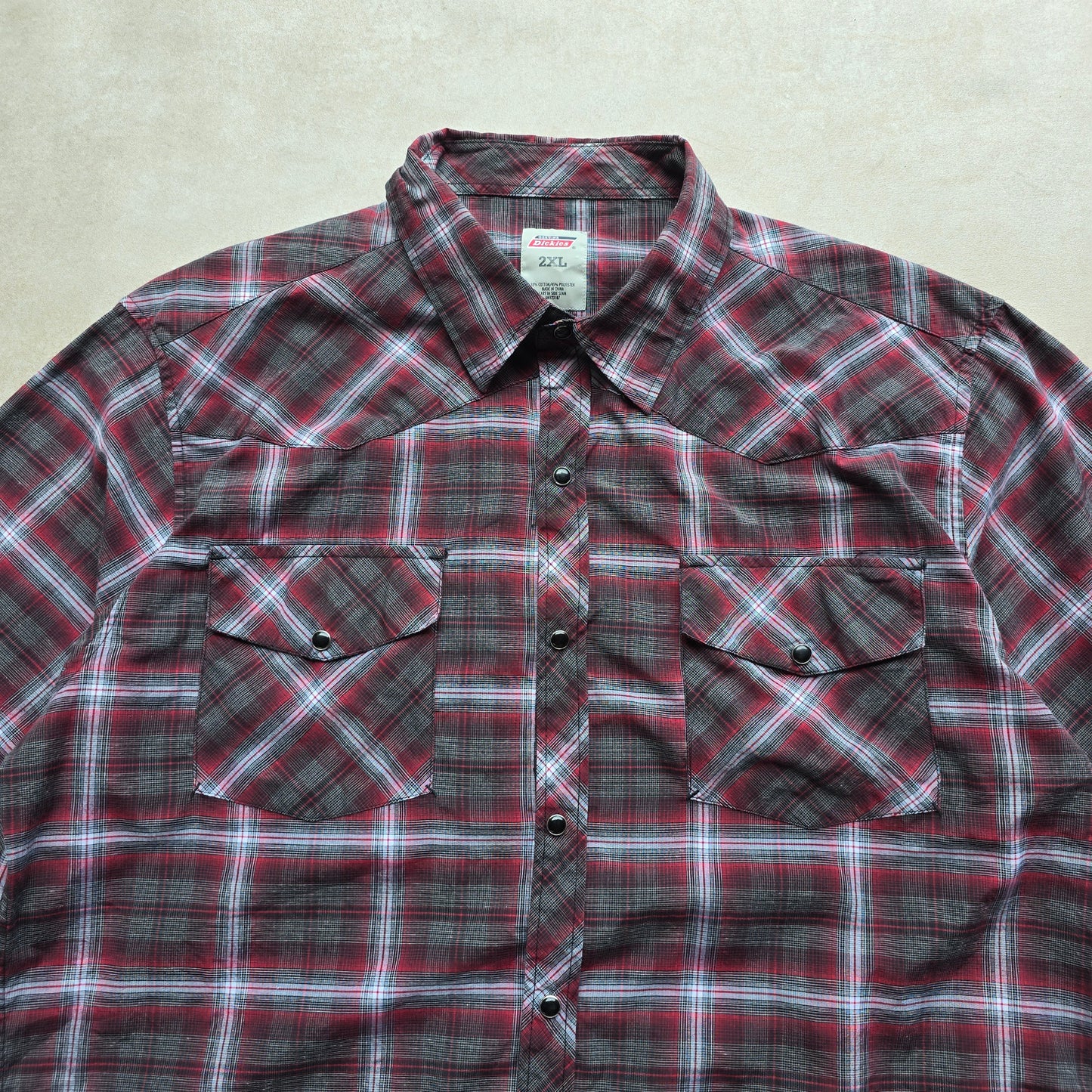 Vintage Dickies Short Sleeve Pearl Snap Shirt - XL