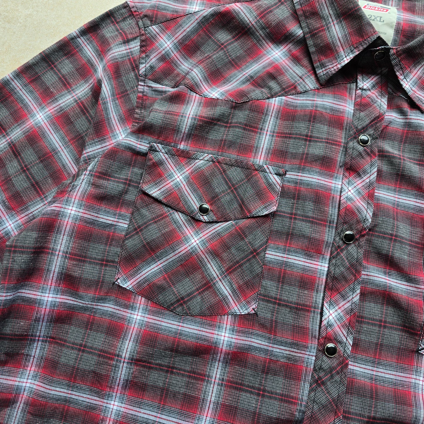 Vintage Dickies Short Sleeve Pearl Snap Shirt - XL