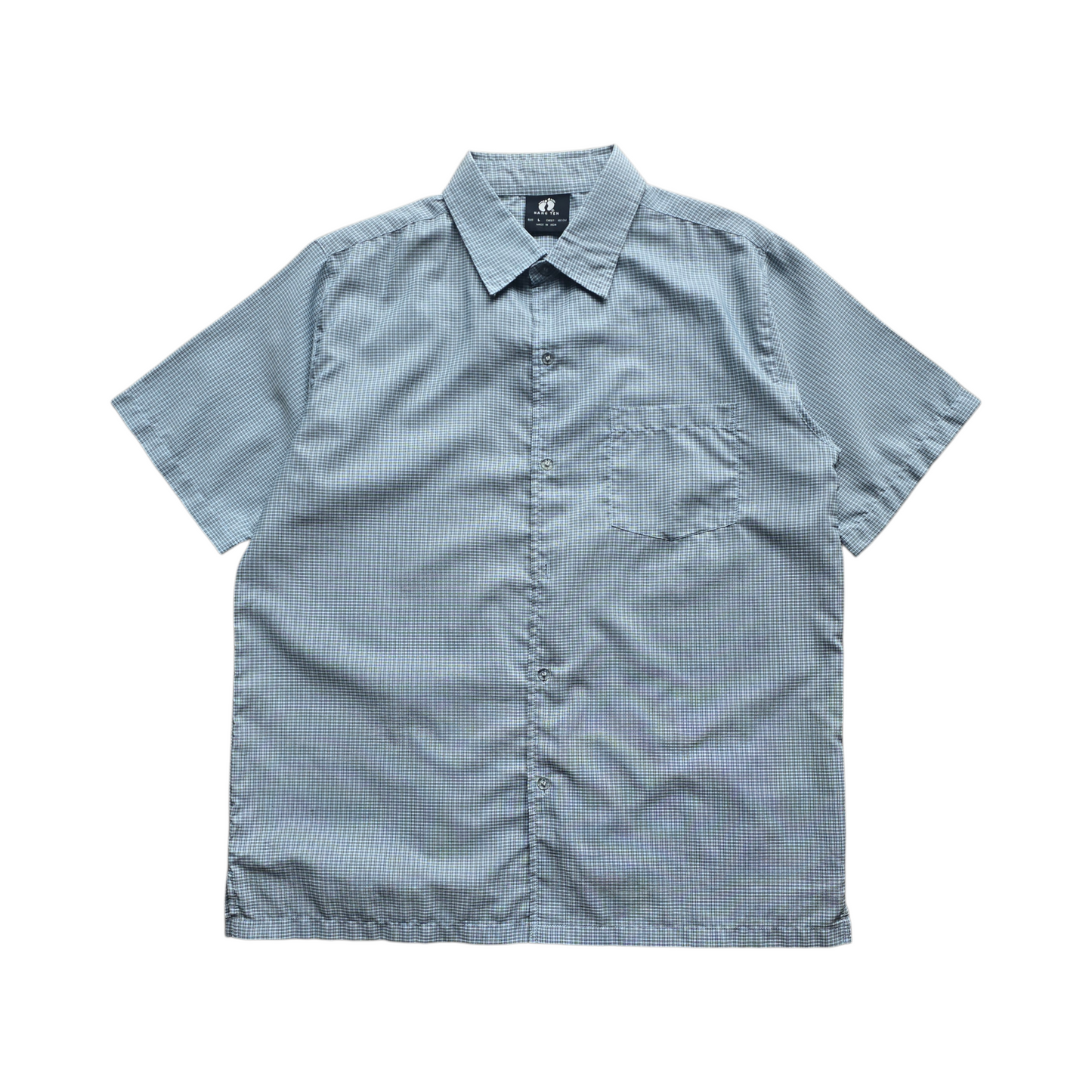 Vintage Hang Ten Check Short Sleeve Button Up Shirt - XL