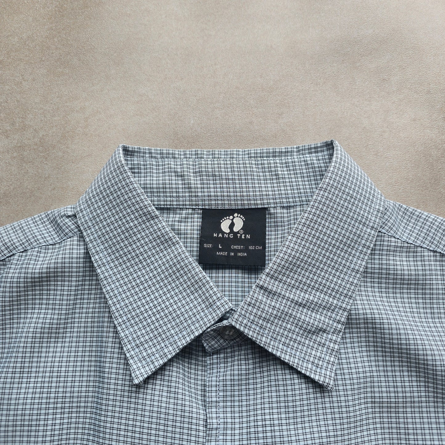 Vintage Hang Ten Check Short Sleeve Button Up Shirt - XL