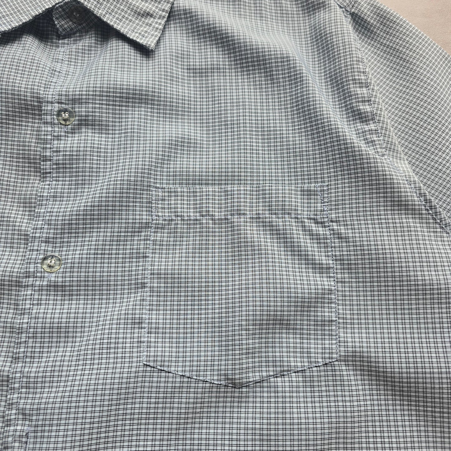 Vintage Hang Ten Check Short Sleeve Button Up Shirt - XL