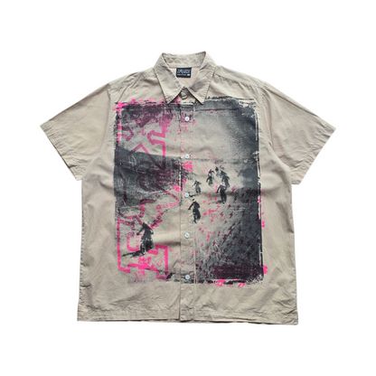 Vintage Fox Racing Short Sleeve Button Up Shirt - L/XL