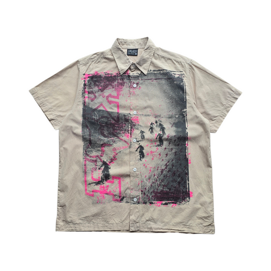 Vintage Fox Racing Short Sleeve Button Up Shirt - L/XL