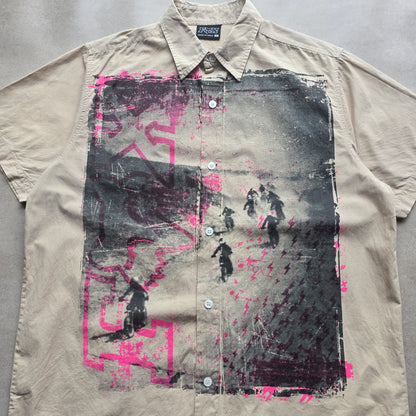 Vintage Fox Racing Short Sleeve Button Up Shirt - L/XL