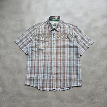 Vintage Y2K Byrning Spears Short Sleeve Button Up Shirt - S
