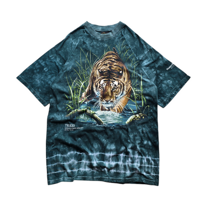 Vintage Planet Earth Tiger Tie Dye Tee - XXL