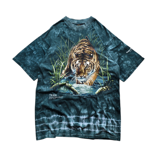 Vintage Planet Earth Tiger Tie Dye Tee - XXL