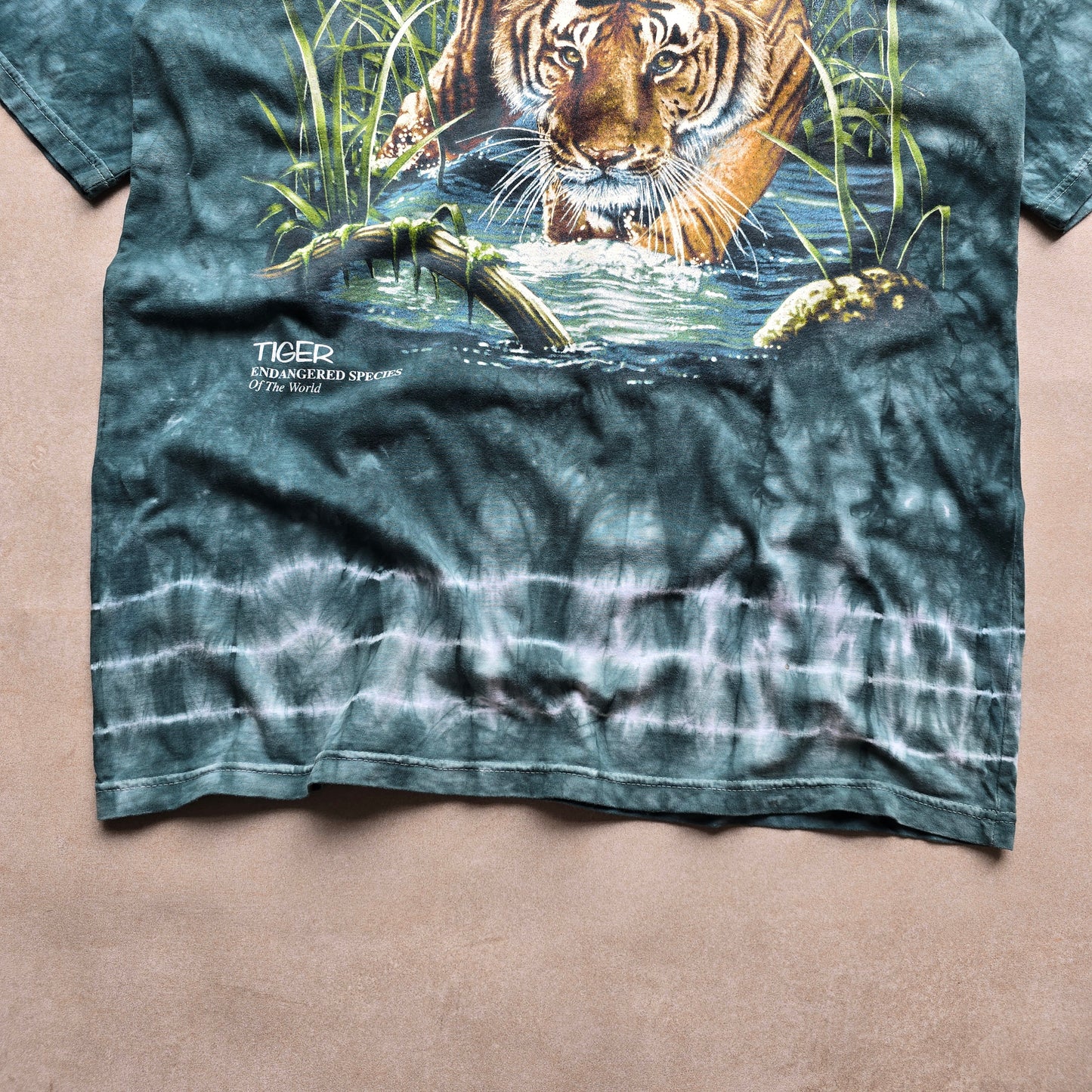 Vintage Planet Earth Tiger Tie Dye Tee - XXL