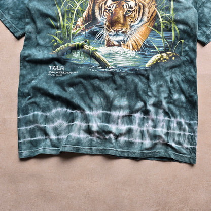 Vintage Planet Earth Tiger Tie Dye Tee - XXL