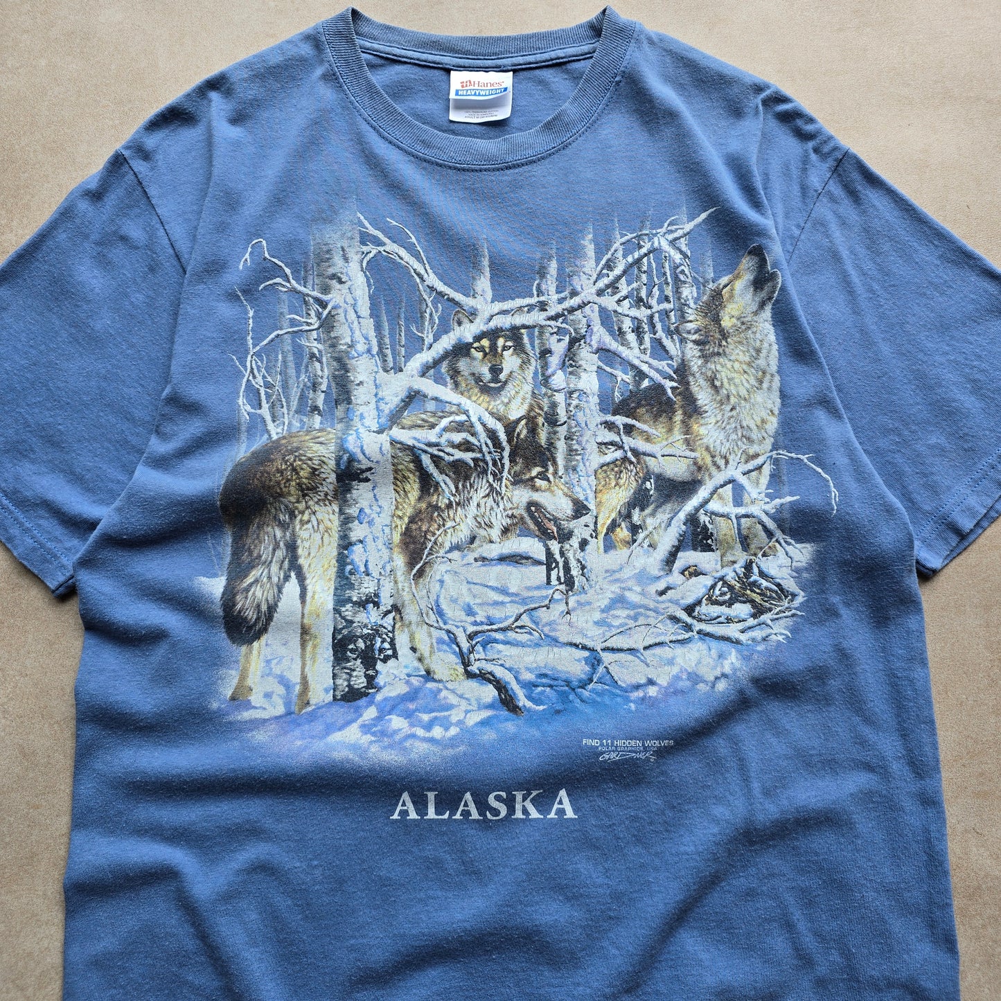 Vintage Alaska 11 Hidden Wolves Tee - S