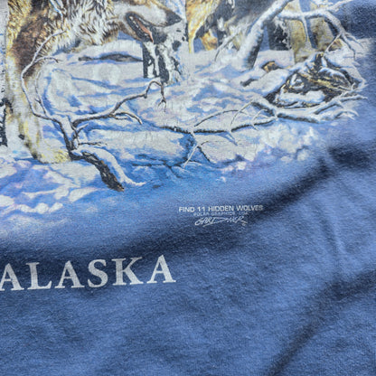 Vintage Alaska 11 Hidden Wolves Tee - S