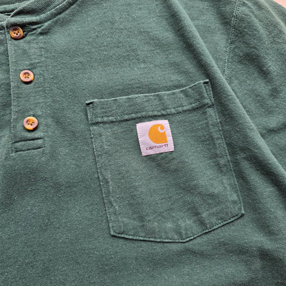 Vintage Carhartt Henley Pocket Tee - M/L