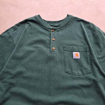 Vintage Carhartt Henley Pocket Tee - M/L
