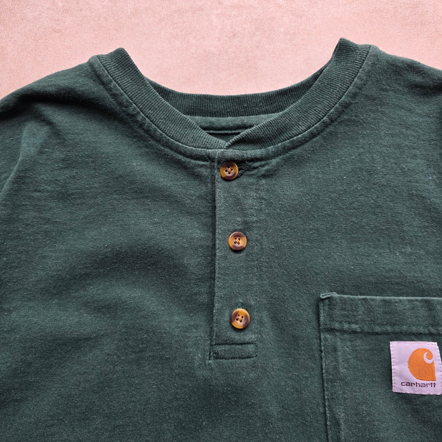 Vintage Carhartt Henley Pocket Tee - M/L