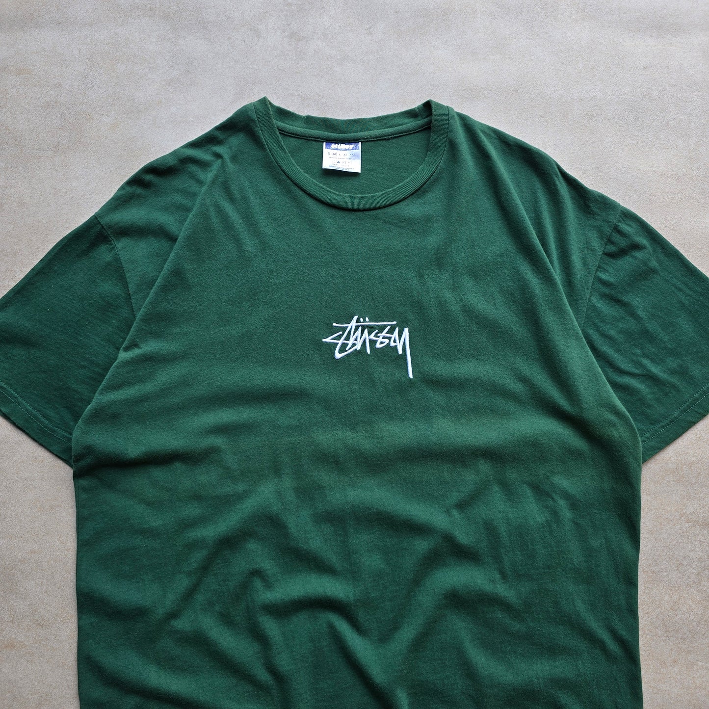 Vintage 2000's Stussy Embroidered Logo Tee - M/L