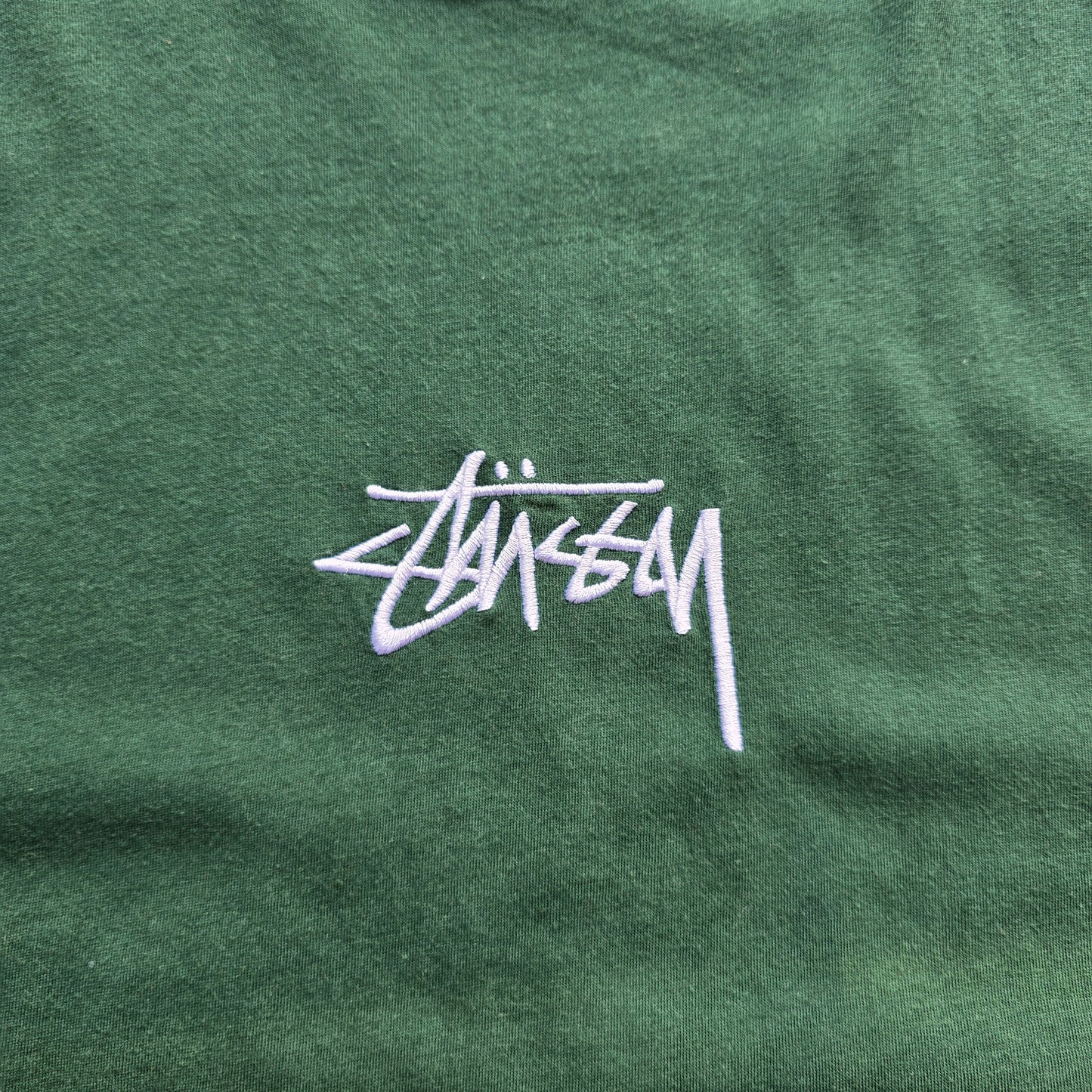 Vintage 2000's Stussy Embroidered Logo Tee - M/L