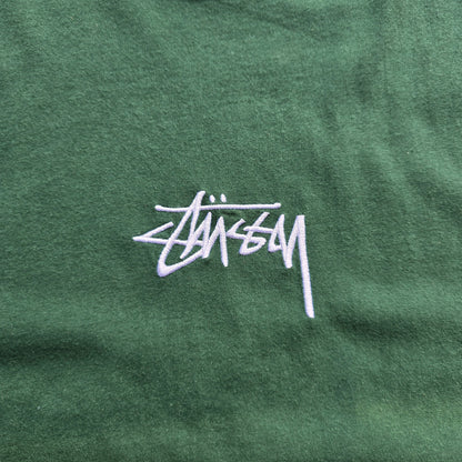 Vintage 2000's Stussy Embroidered Logo Tee - M/L
