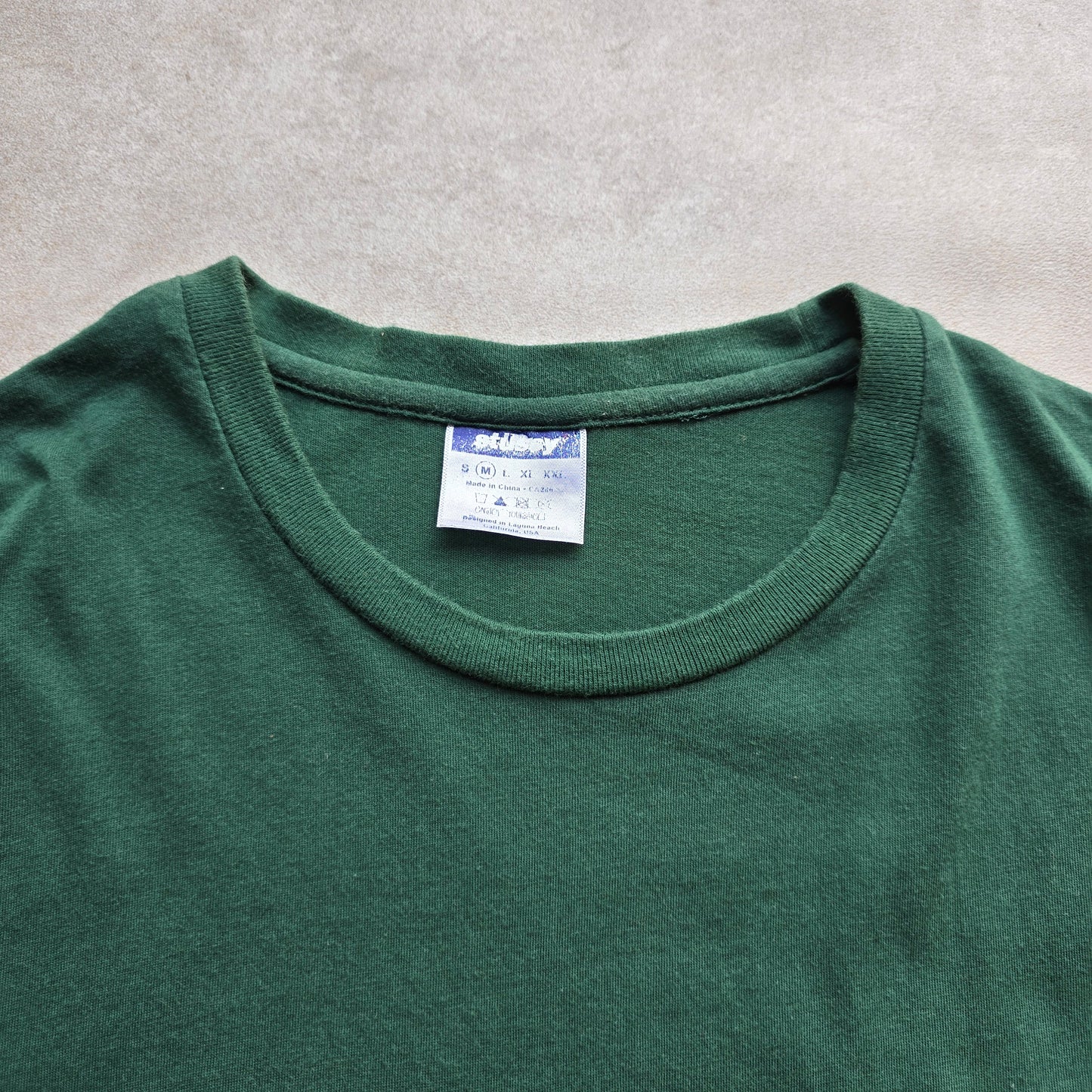 Vintage 2000's Stussy Embroidered Logo Tee - M/L