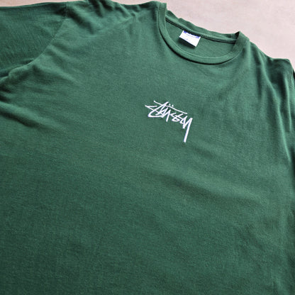 Vintage 2000's Stussy Embroidered Logo Tee - M/L