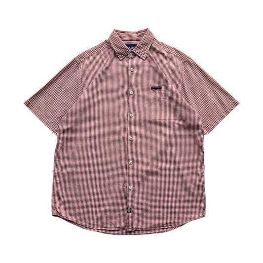 Vintage Nautica Short Sleeve Check Button Up Shirt - L/XL