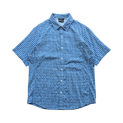 Vintage Kathmandu Check Short Sleeve Button Up Shirt - M/L