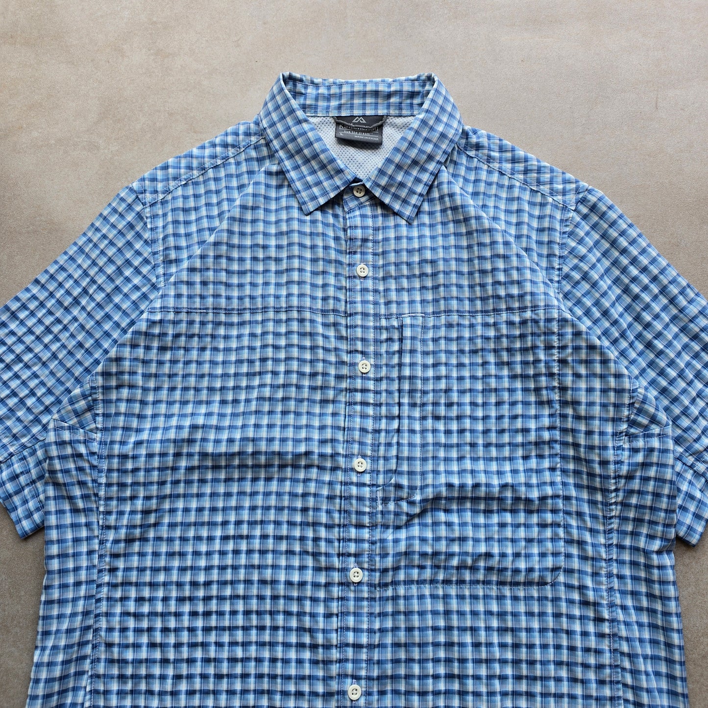 Vintage Kathmandu Check Short Sleeve Button Up Shirt - M/L