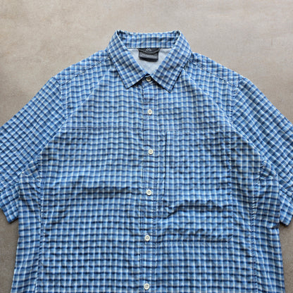Vintage Kathmandu Check Short Sleeve Button Up Shirt - M/L