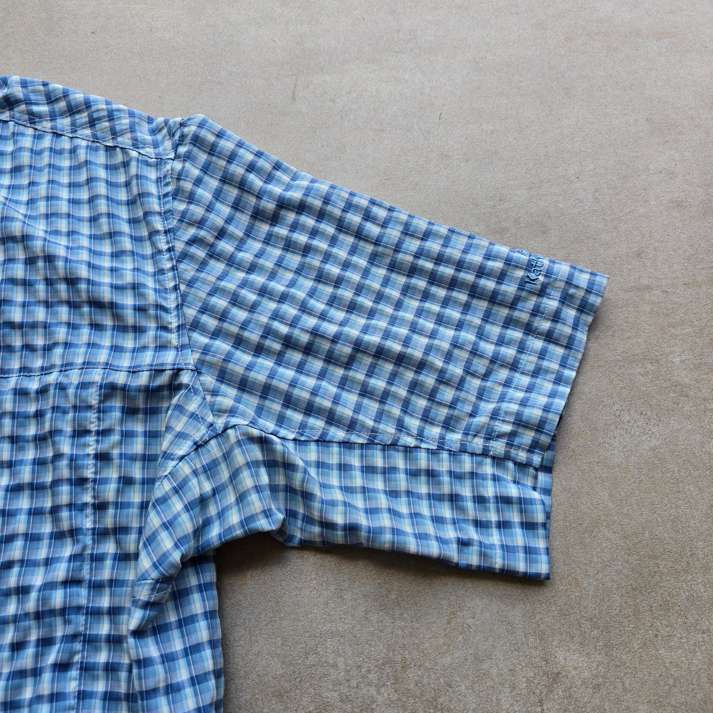 Vintage Kathmandu Check Short Sleeve Button Up Shirt - M/L