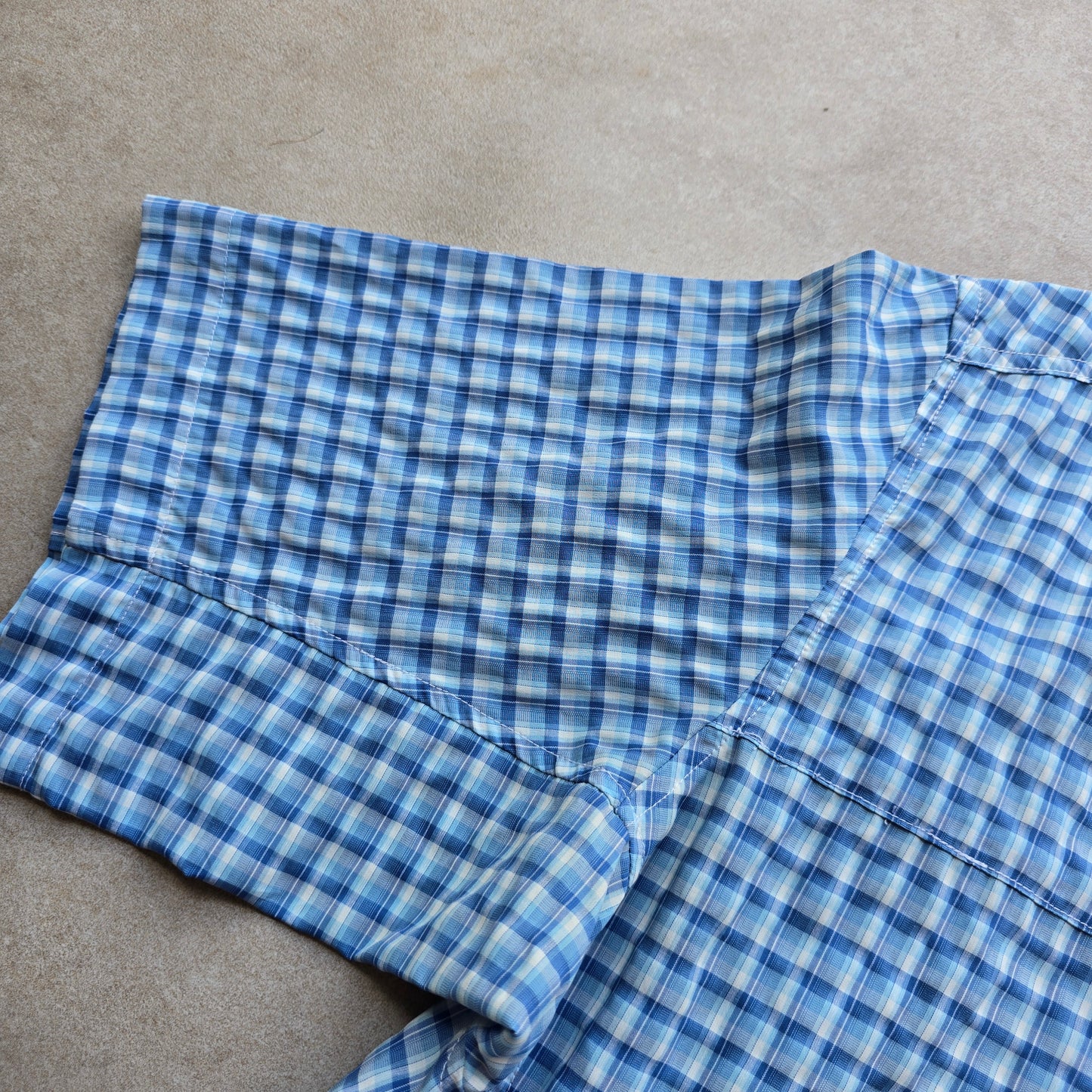 Vintage Kathmandu Check Short Sleeve Button Up Shirt - M/L