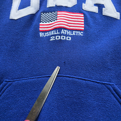Vintage Russell Athletic USA 2000 Hoodie - S