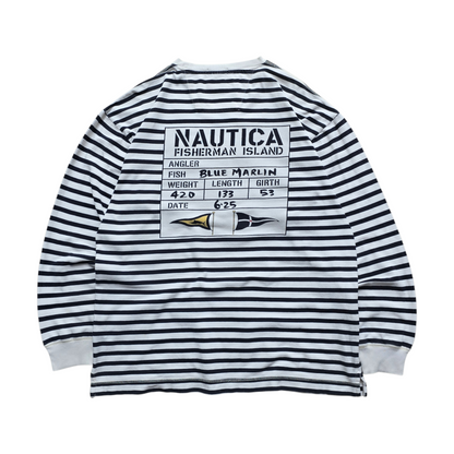 Vintage 90's Nautica Fisherman Island Long Sleeve Tee - L/XL