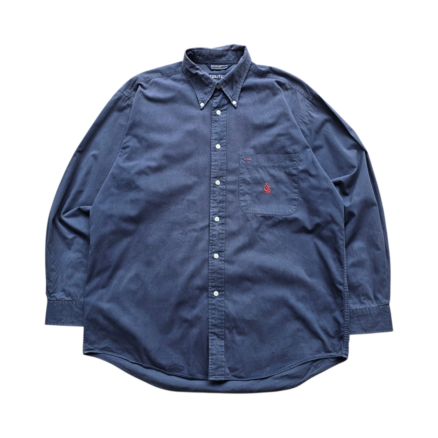 Vintage 90's Nautica Faded Button Up Shirt - L/XL