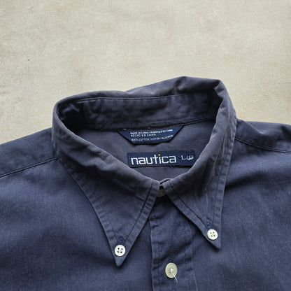 Vintage 90's Nautica Faded Button Up Shirt - L/XL