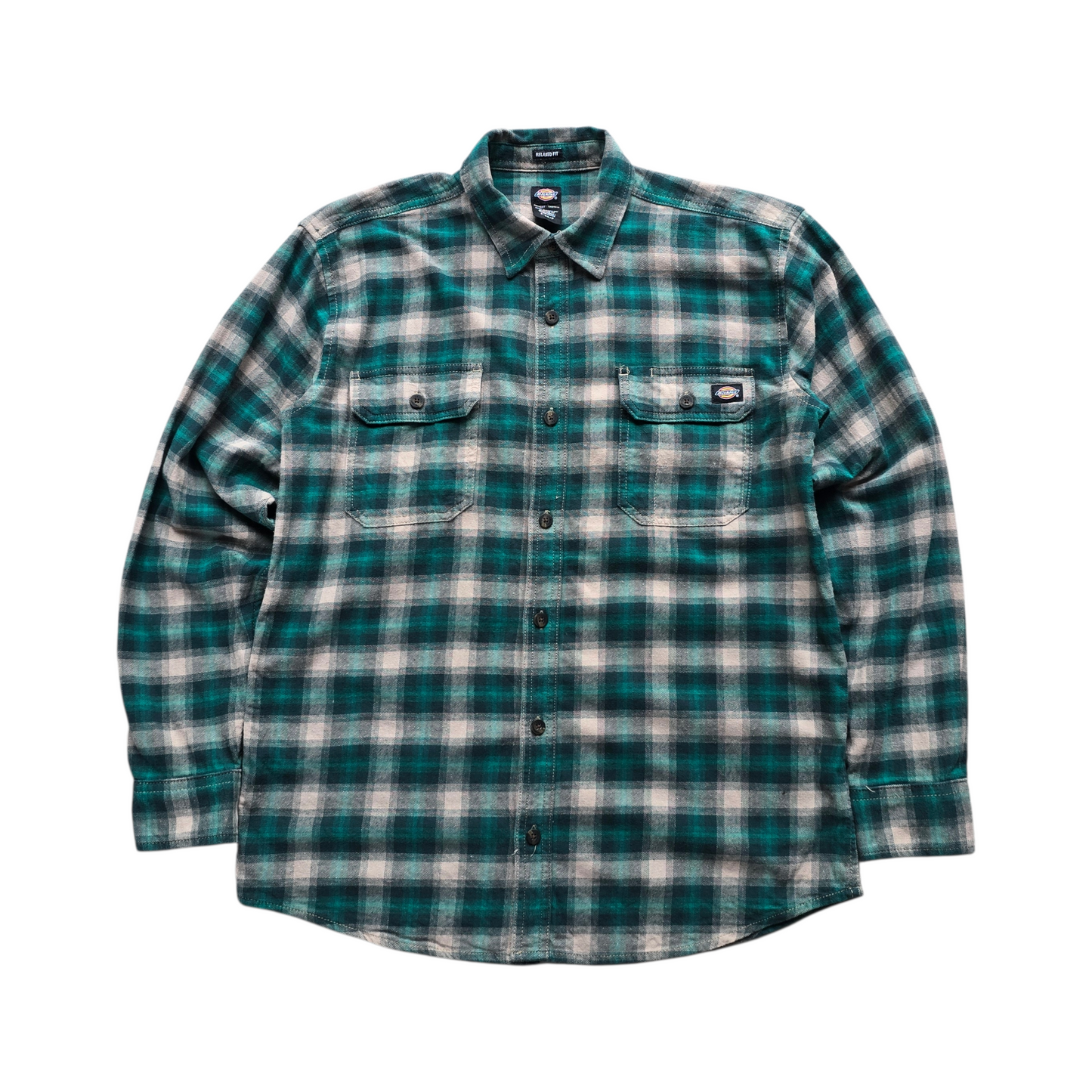 Dickies Plaid Flannel Long Sleeve Button Up Shirt - S
