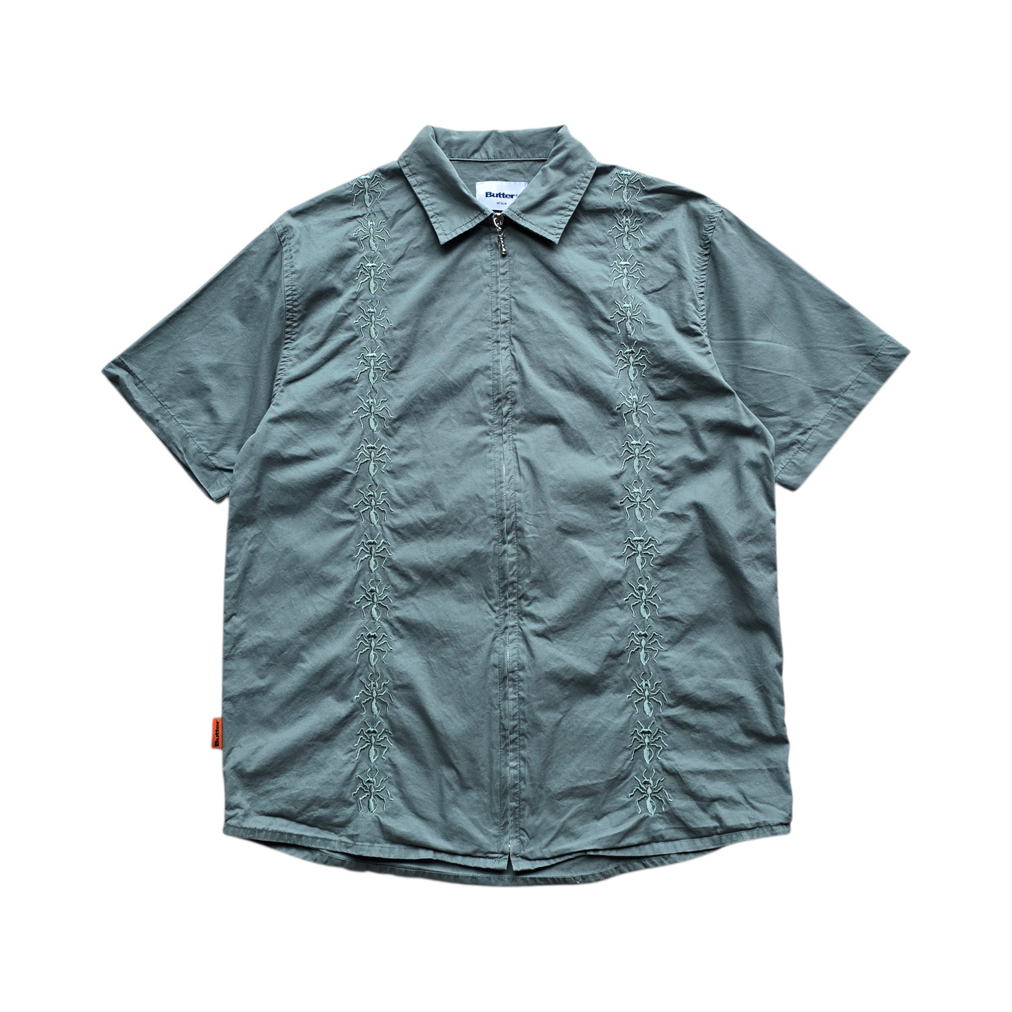 Butter Goods Bug Short Sleeve Zip Shirt - M