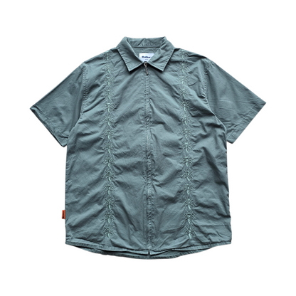 Butter Goods Bug Short Sleeve Zip Shirt - M