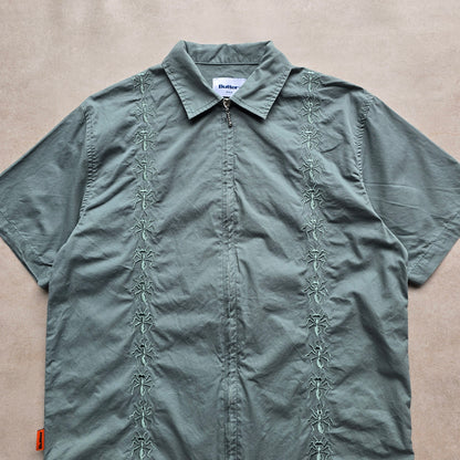 Butter Goods Bug Short Sleeve Zip Shirt - M
