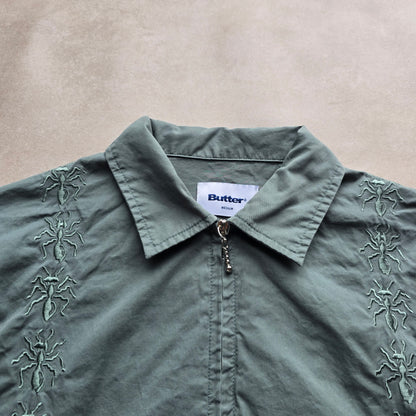 Butter Goods Bug Short Sleeve Zip Shirt - M