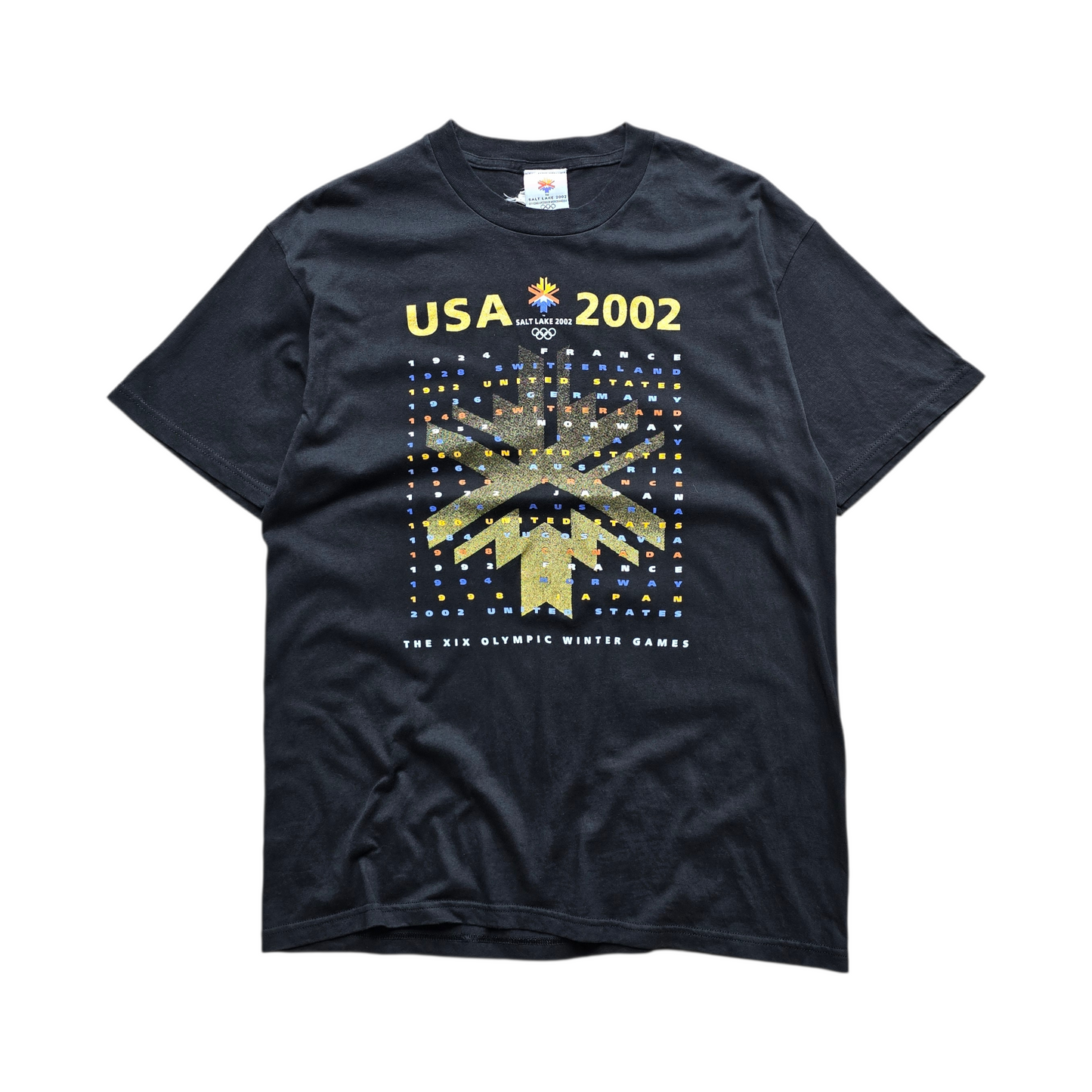 Vintage 2002 Salt Lake USA Winter Olympics Tee - M