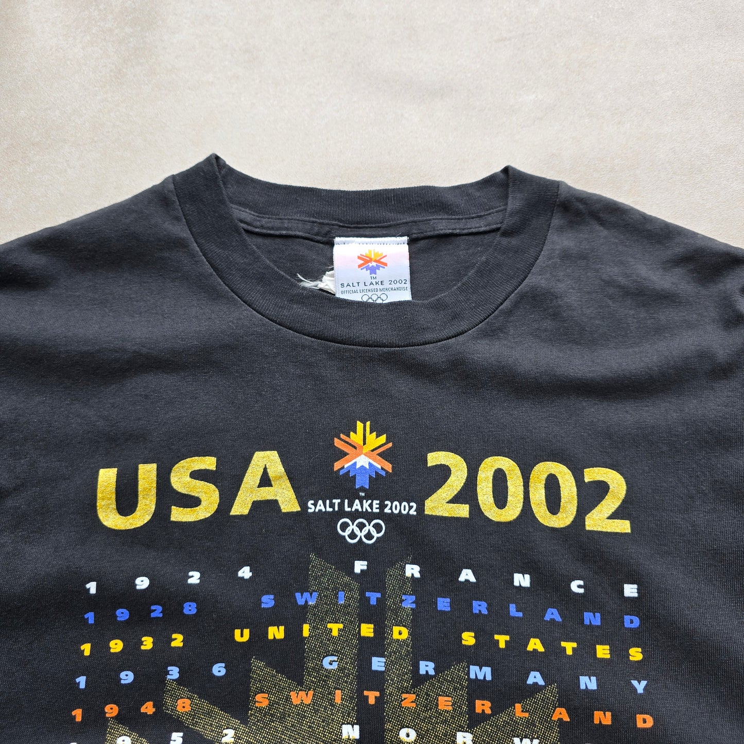 Vintage 2002 Salt Lake USA Winter Olympics Tee - M