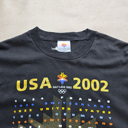 Vintage 2002 Salt Lake USA Winter Olympics Tee - M