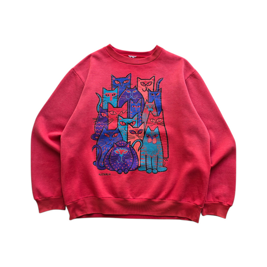 Vintage Australia Cat Sweatshirt - WMNS M