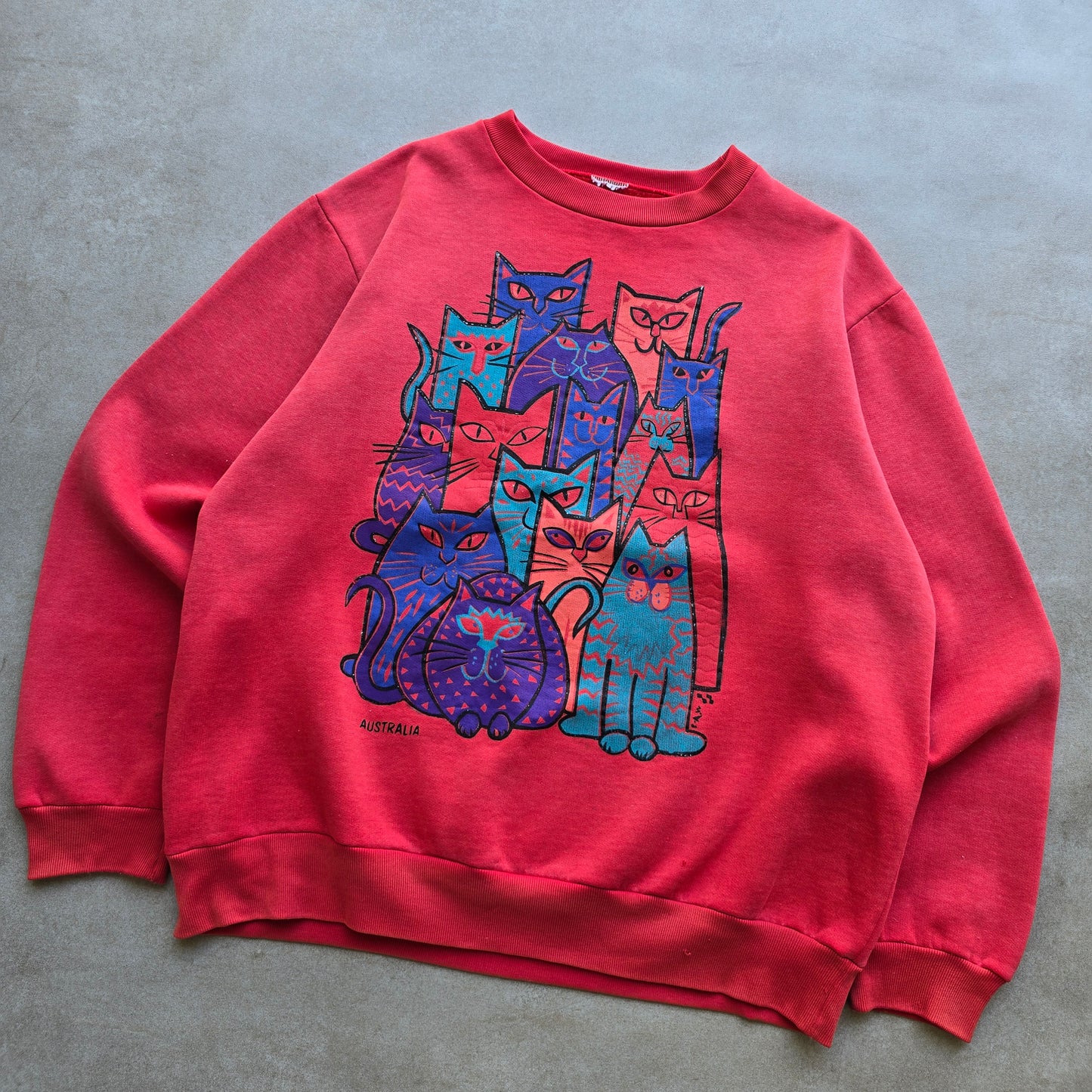 Vintage Australia Cat Sweatshirt - WMNS M