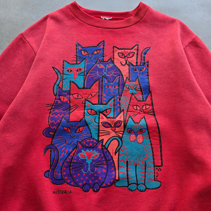Vintage Australia Cat Sweatshirt - WMNS M
