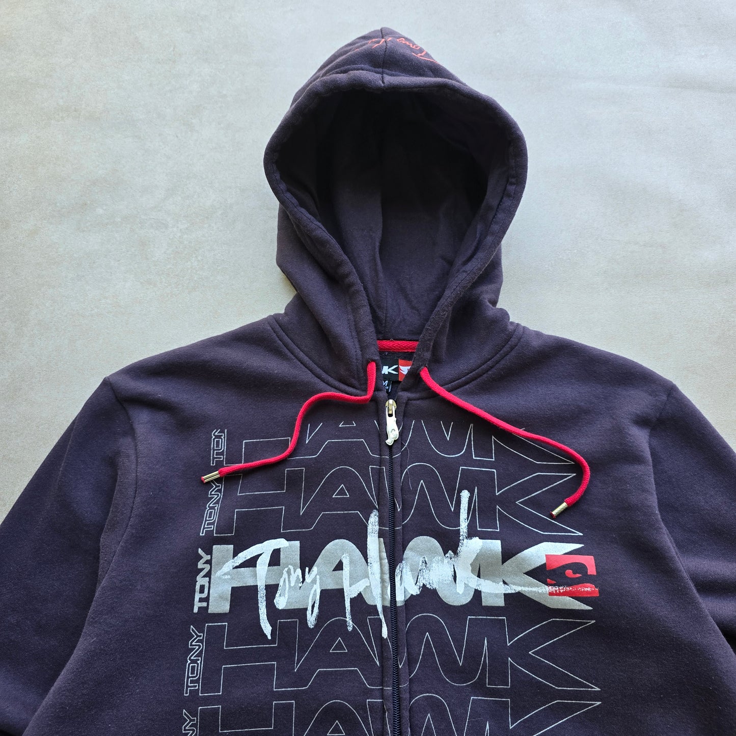 Vintage Y2K Tony Hawk Full Zip Hoodie - M