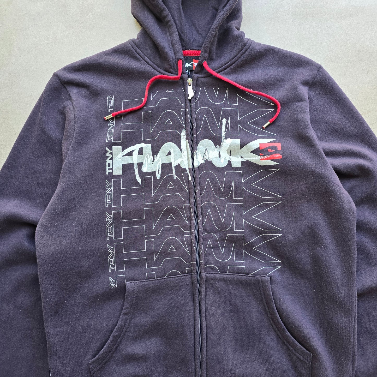 Vintage Y2K Tony Hawk Full Zip Hoodie - M
